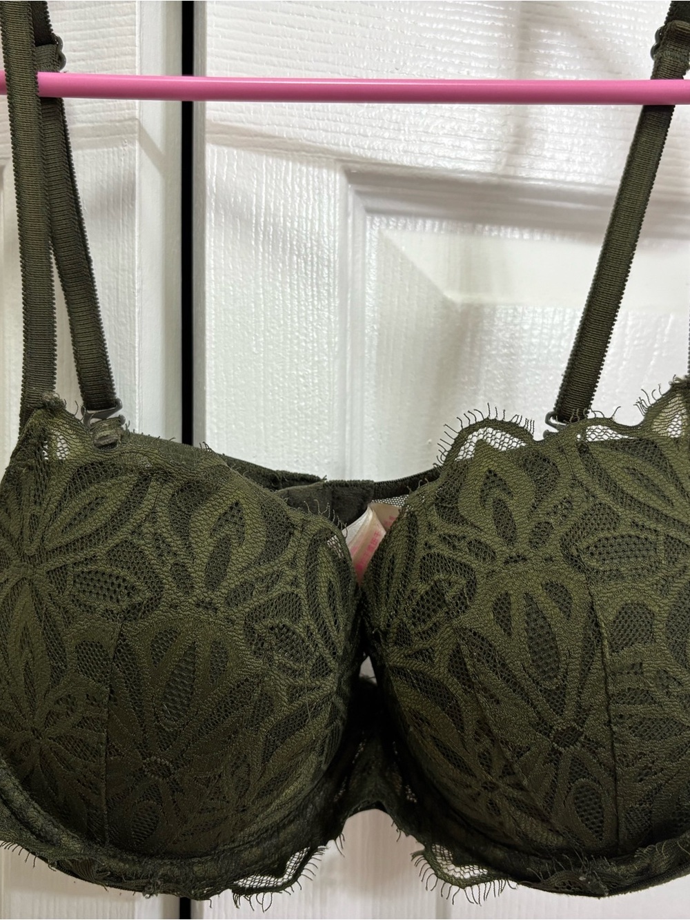 Olive Green Lace Underwire Bra - Women Intimates